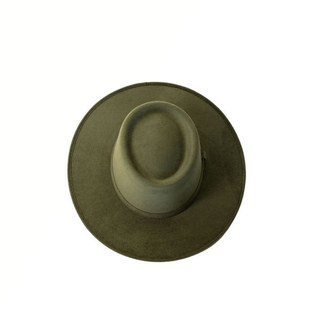 Vegan Suede Crown Top Hats: Mocha