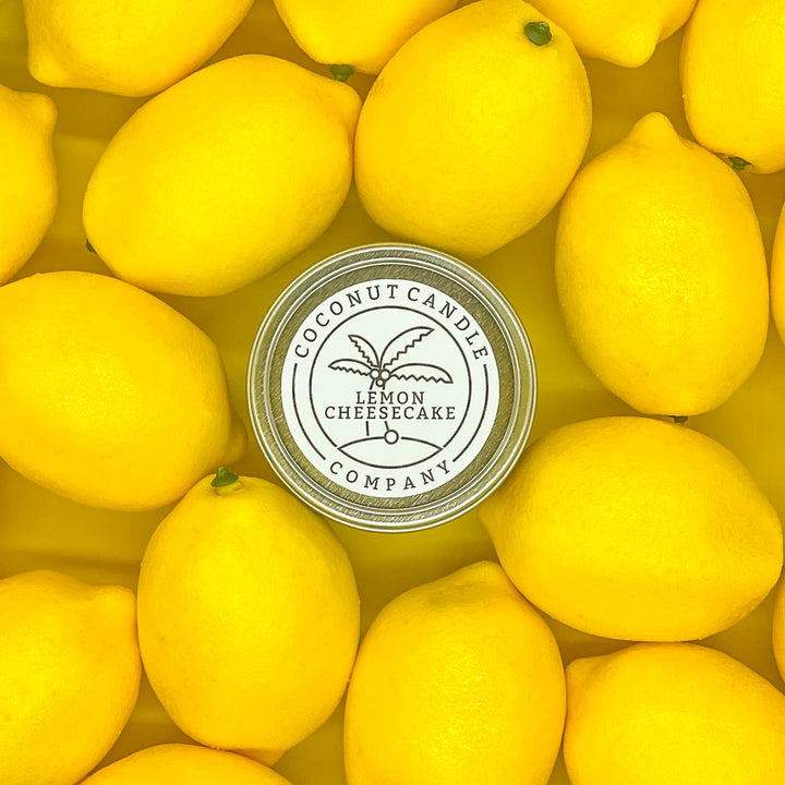 Lemon Cheesecake Jar/Filled Candle: 6oz Glass Jar