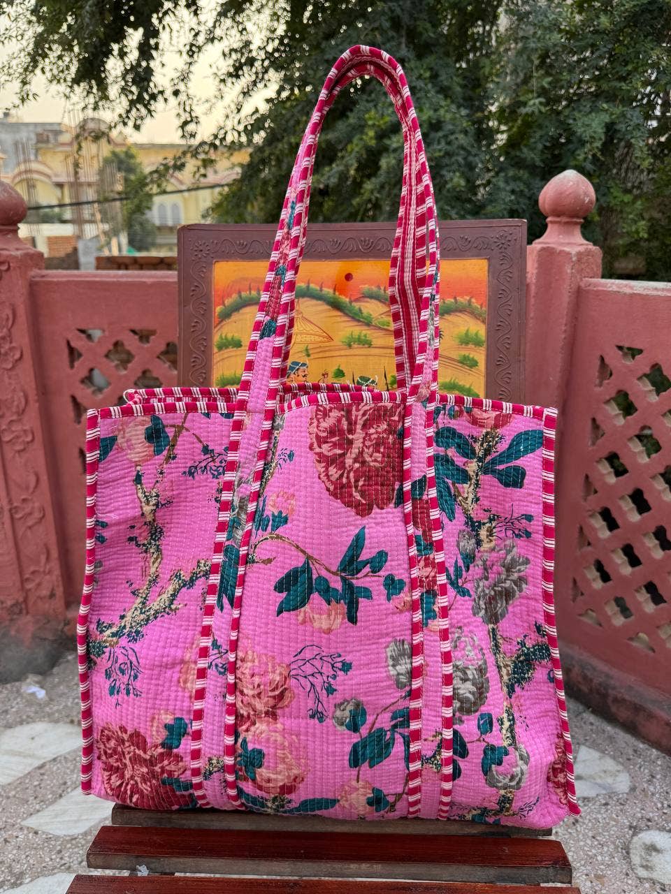 Market Bag Cotton Quilted Bag Girl Bag Shopping Bag Tote Bag