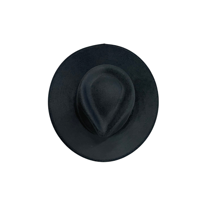 Vegan Suede Tear Drop Hat: Taupe