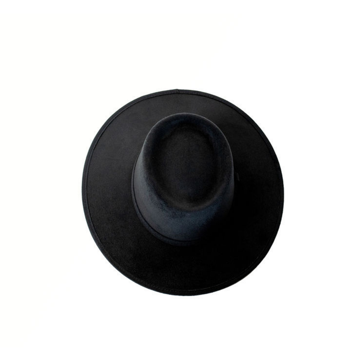 Vegan Suede Crown Top Hats: Dark Taupe