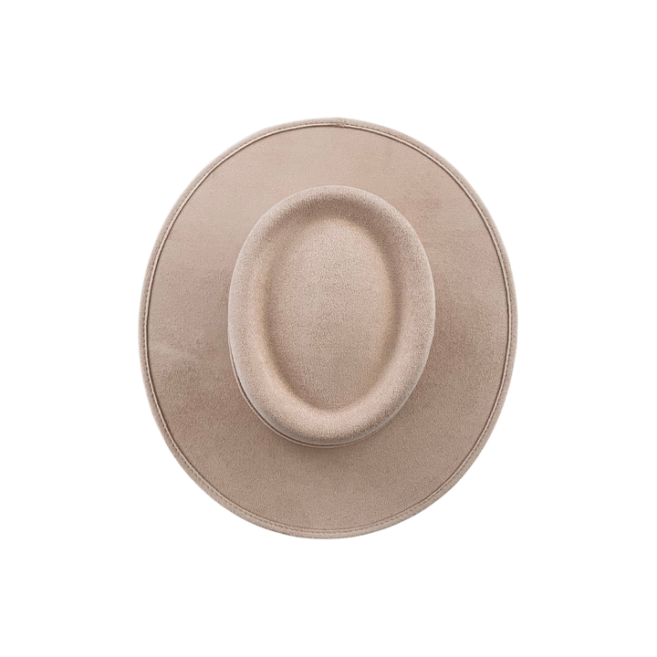 Vegan Suede Crown Top Hats: Mocha