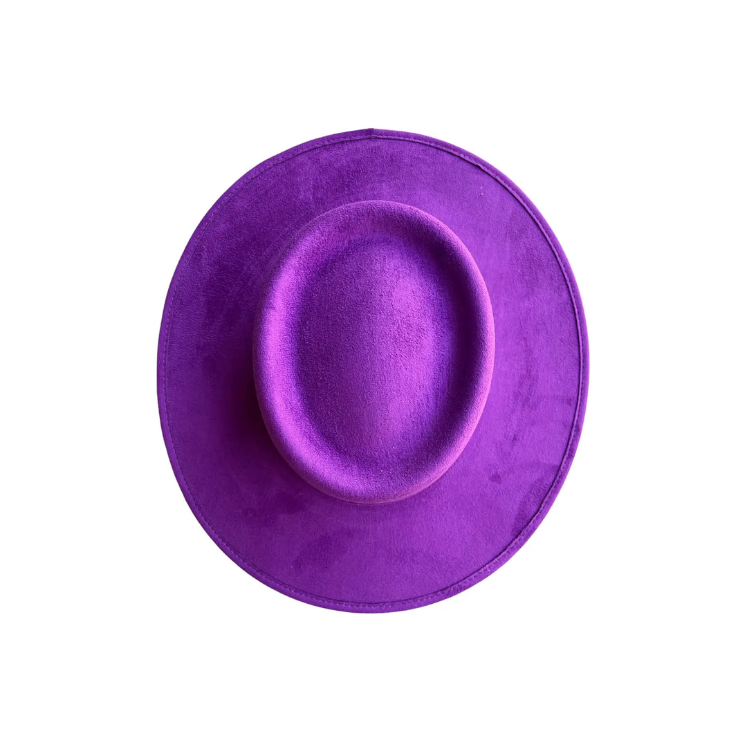 Vegan Suede Crown Top Hats: Mocha