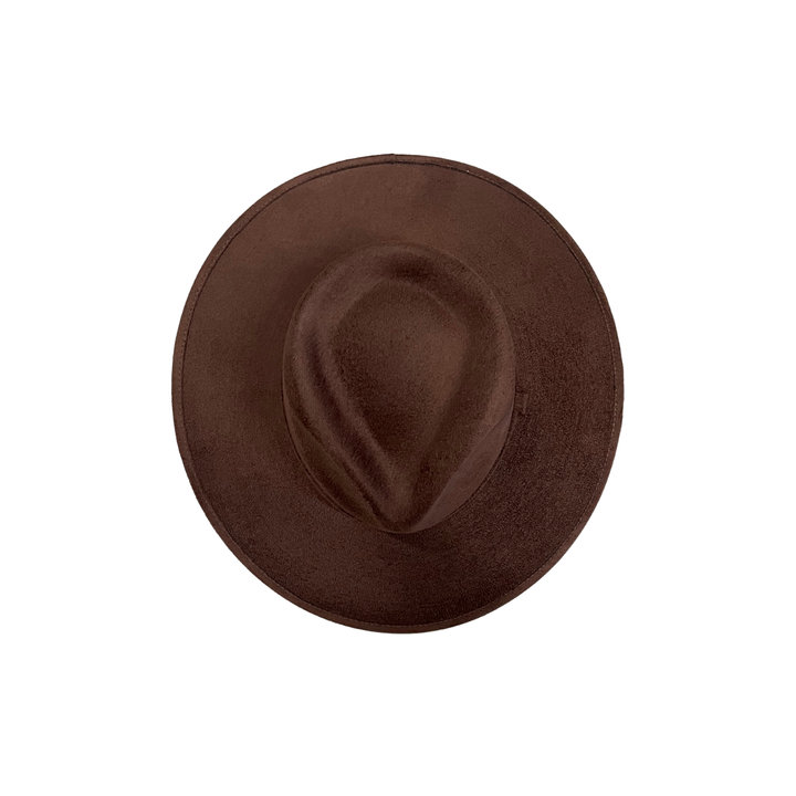 Vegan Suede Tear Drop Hat: Taupe