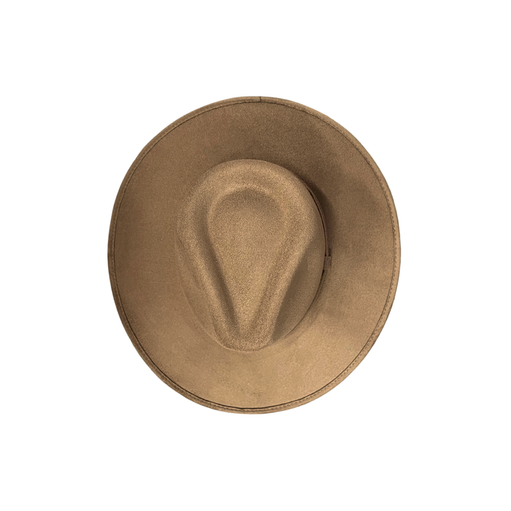 Vegan Suede Rancher Hat: Nude