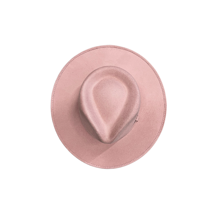 Vegan Suede Tear Drop Hat: Taupe