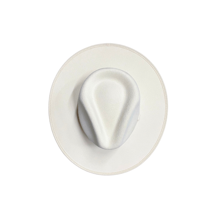 Vegan Suede Rancher Hat: Nude