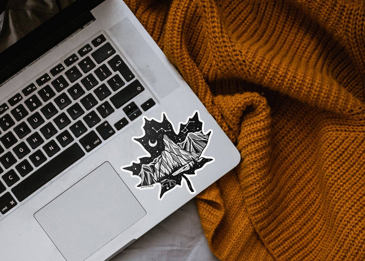 Maple Leaf Sticker Dark