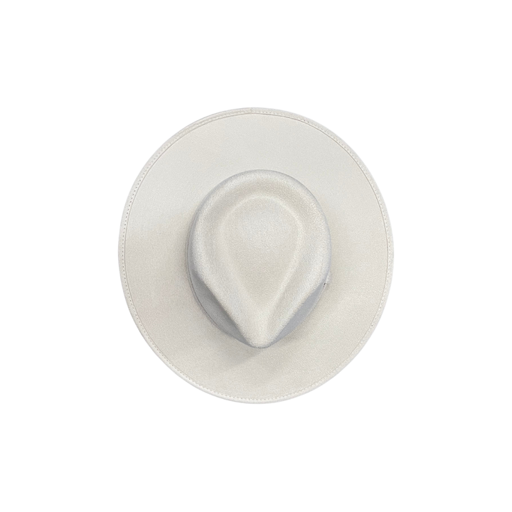 Vegan Suede Tear Drop Hat: Taupe